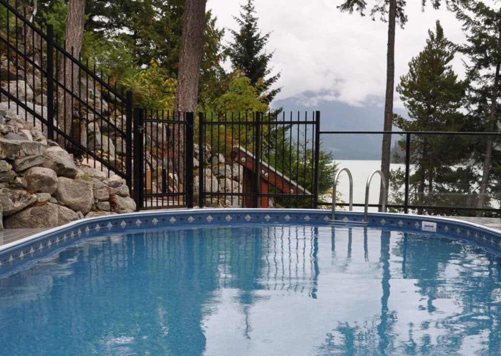 deck pool railing