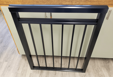 dekrail rd11 style exterior aluminum deck railing frame slim picket balusters gate