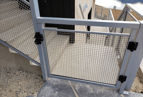 dekrail rd4 style stainless steel wire woven mesh custom gate