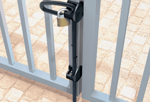 double gate stainless steel lockable drop pin
