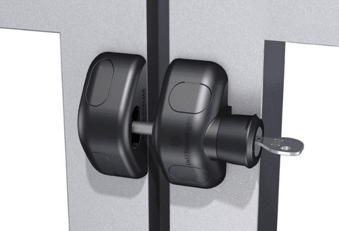 key lockable side pull magnetic exterior aluminum railing gate latch