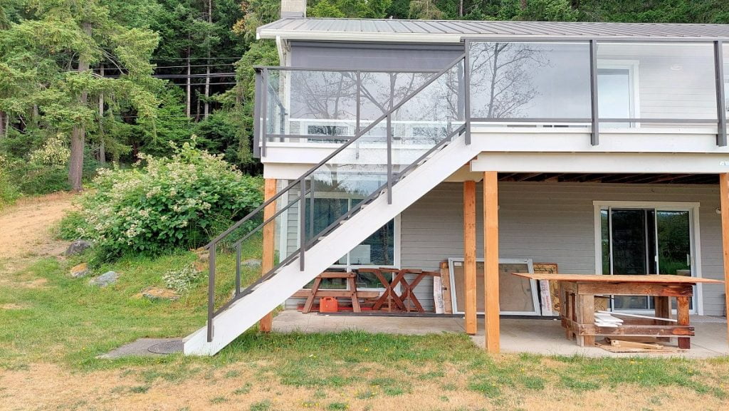 dekrail rideau brown aluminum frame with tempered glass